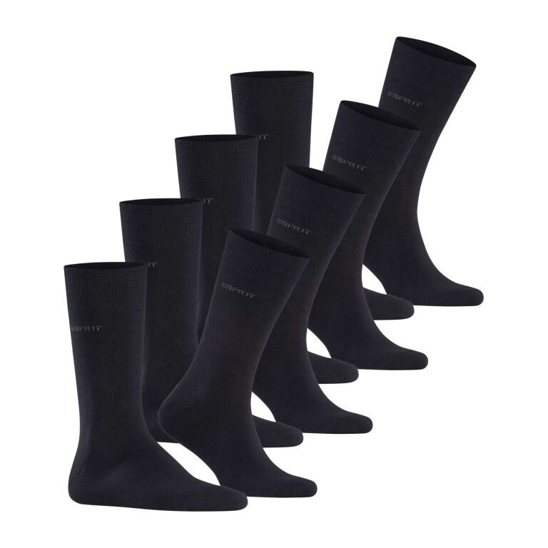 Esprit Daily Socks Crew Solid (Cotton) black Men's - 4 pairs