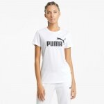 Puma Fitness Shirt Essentials Logo (100% Cotton) White Women