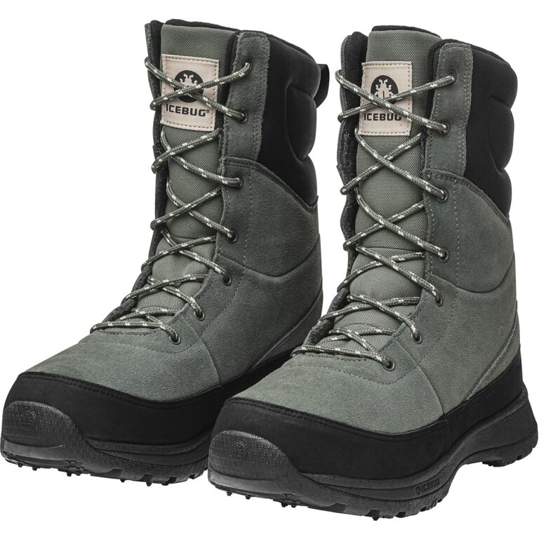 Icebug Winter Boots Torne 2 NT (Nordic Traction) GTX Suede (waterproof, wider fit) black/grey men's
