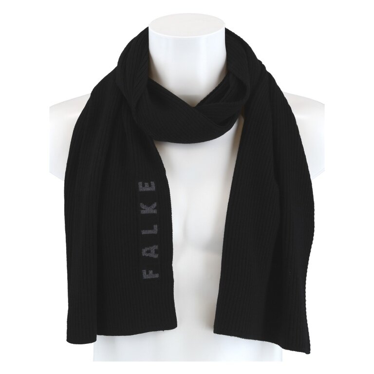 Falke scarf (100% virgin wool) black 170cm x 30cm - 1 piec