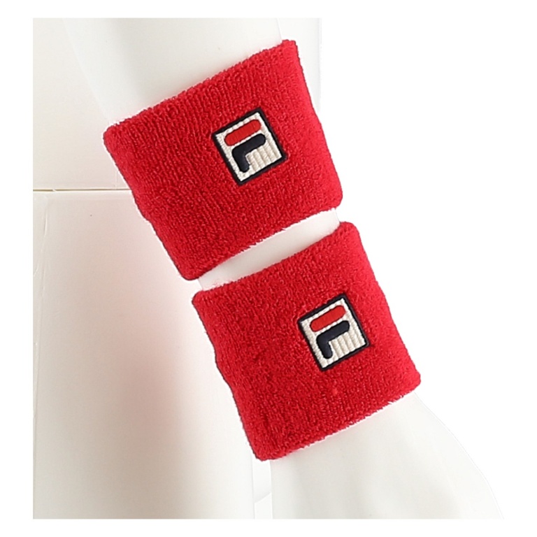 Fila Sweatband East Wrist (80% Cotton) red - 2 pieces