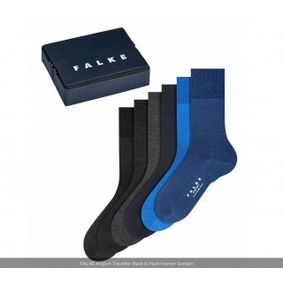 Falke Day Sock Airport Traveller Pack Men - 6 Pairs in Box