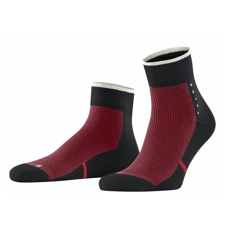 Falke Day Sock Ankle Versatile (Organic Cotton, Robust) Black/Red - 1 Pair