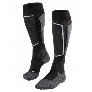 Falke Ski Sock SK2 (Allrounder Ski Sock, Merino Wool Blend) Black Men - 1 Pair