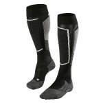 Falke Ski Sock SK2 (Allrounder Ski Sock, Merino Wool Blend) Black/Grey Women - 1 Pair
