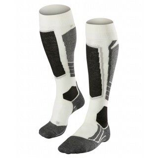 Falke SK2 Intermediate Wool Ski Socks (medium cushioning) white/grey/black Ladies - 1 pair