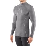 Falke Long Sleeve Wool Tech Half-Zip (Merino Wool) Underwear Grey Men