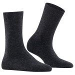 Falke Daily Sock Cosy Wool (soft cashmere, temperature-regulating merino wool) 2025 anthracite grey ladies - 1 pair