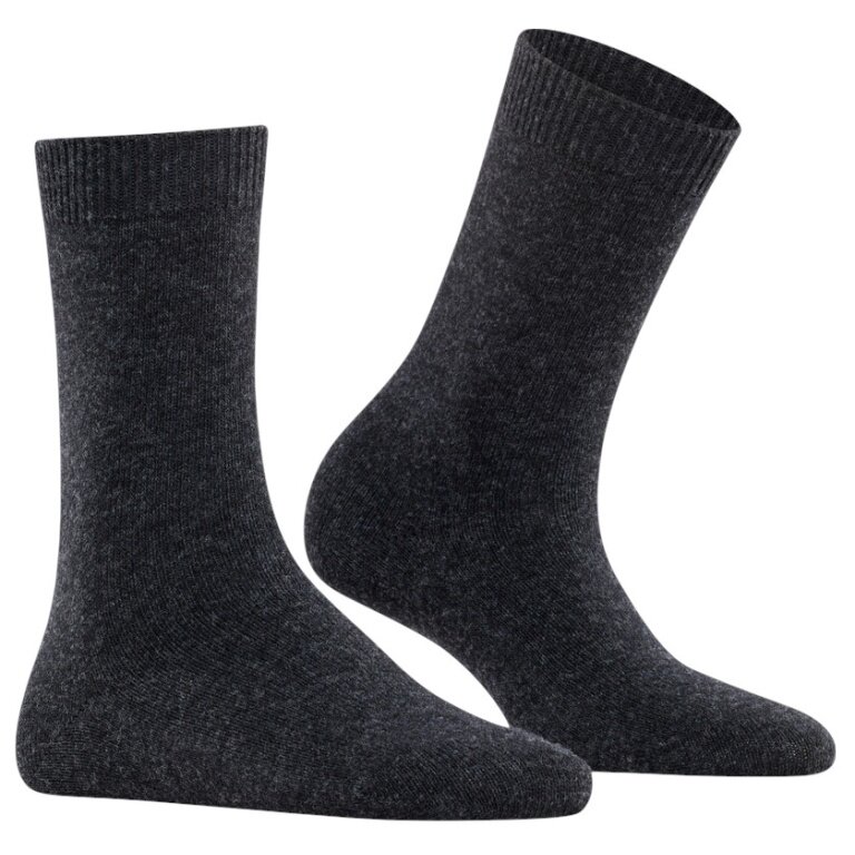 Falke Daily Sock Cosy Wool (soft cashmere, temperature-regulating merino wool) 2025 anthracite grey ladies - 1 pair