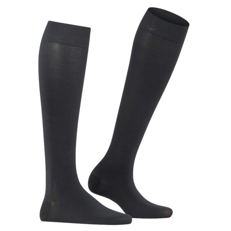 Falke Knee Socks Fine Softness 50 DEN (soft and lightweight wearing comfort) black ladies - 1 pair