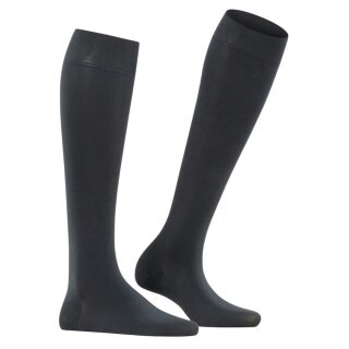 Falke Knee Socks Fine Softness 50 DEN (soft and lightweight wearing comfort) graphite grey ladies - 1 pair