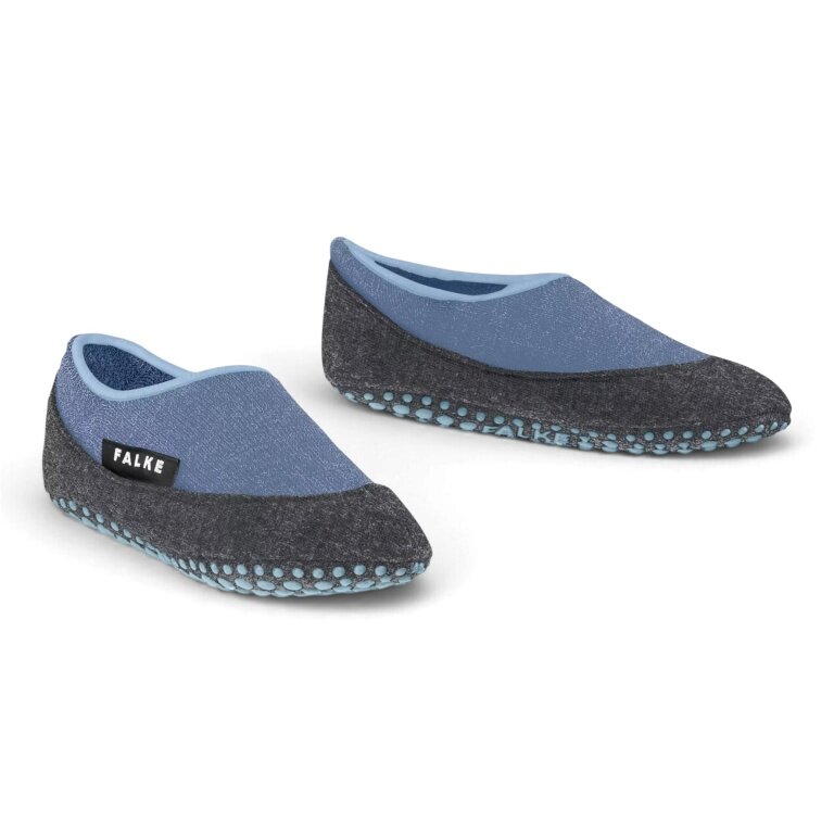 Falke Cosyshoe Slippers (warming merino wool) blue/grey children