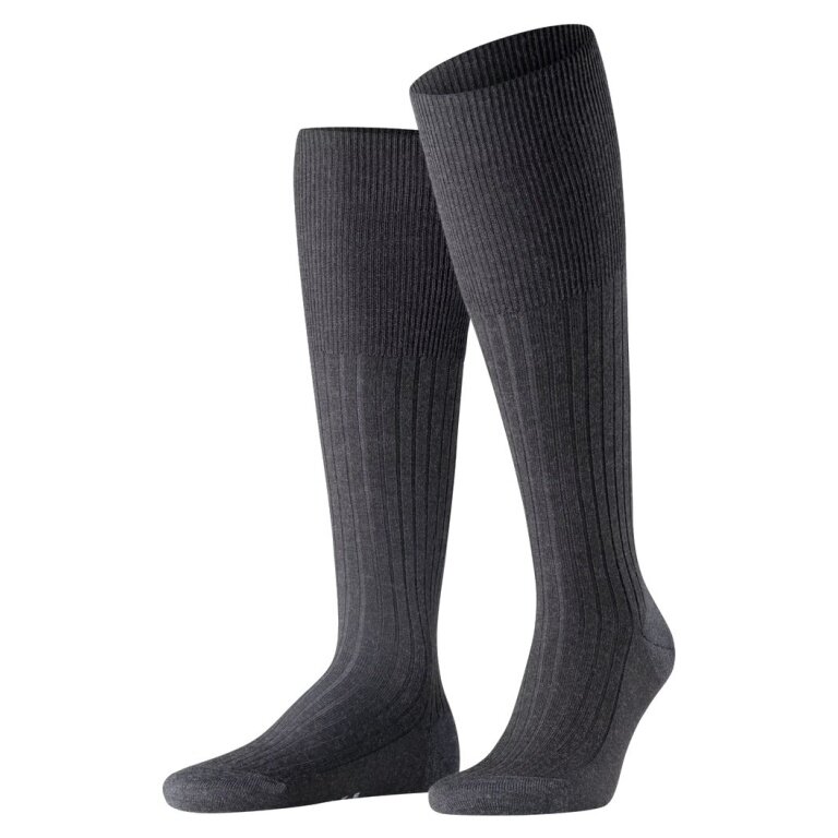 Falke Knee Socks Bristol Pure (climate-regulating Merino wool) anthracite grey Men - 1 Pair