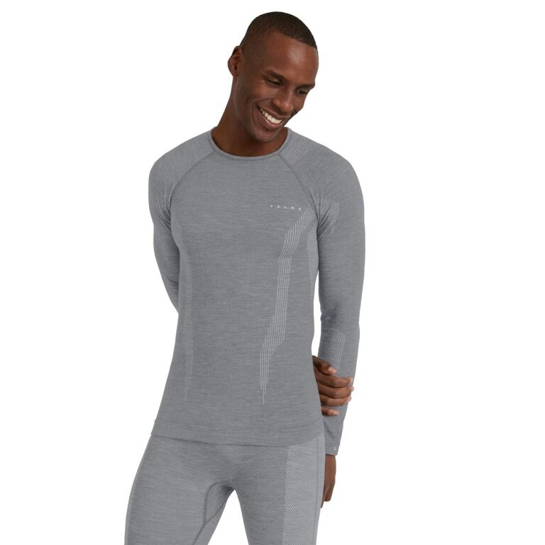 Falke Functional Underwear Long Sleeve Shirt Wool-Tech (excellent moisture management) grey Men