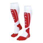 Falke SK5 Expert Ski Socks (Knee Socks, Ultra-Light Padding) White/Red Men - 1 Pair
