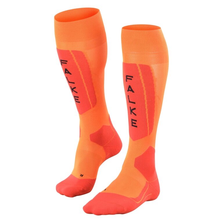 Falke SK5 Expert Ski Socks (Knee Socks, Ultra-Light Padding) Orange Men's - 1 Pair