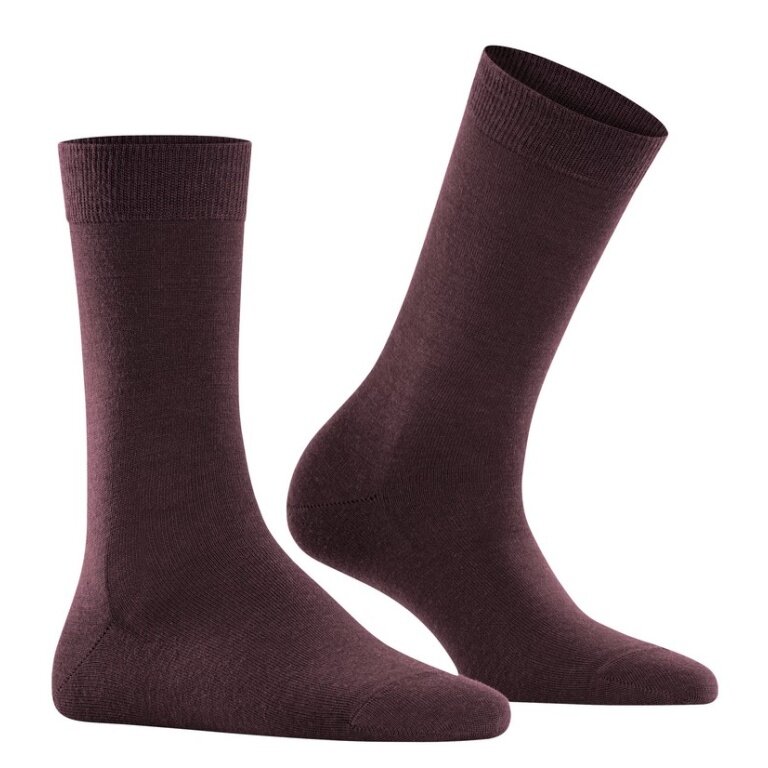 Falke Daily Sock Soft Merino (lightweight, merino wool) bordeaux ladies - 1 pair