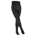 Falke Tights Classic Rib (Ribbed Structure, Sustainable Cotton) Black Children