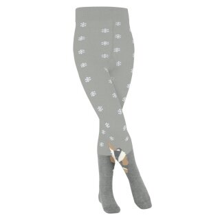 Falke Tights Winter Badger (sustainable cotton, snowflake pattern) light grey Kids