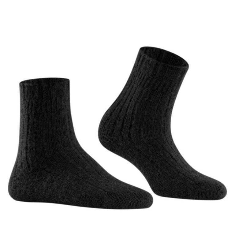 Falke Daily Sock Bed Sock Rib (Wool and Cashmere) black Ladies - 1 Pair