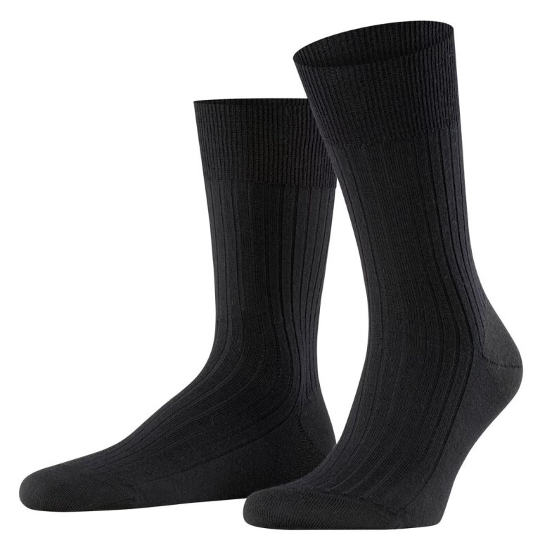 Falke Tagessocke Crew Bristol Pure (high-quality merino wool) black Men - 1 Pair