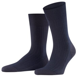 Falke Daily Sock Crew Bristol Pure (high-quality virgin wool) navy blue Men - 1 Pair