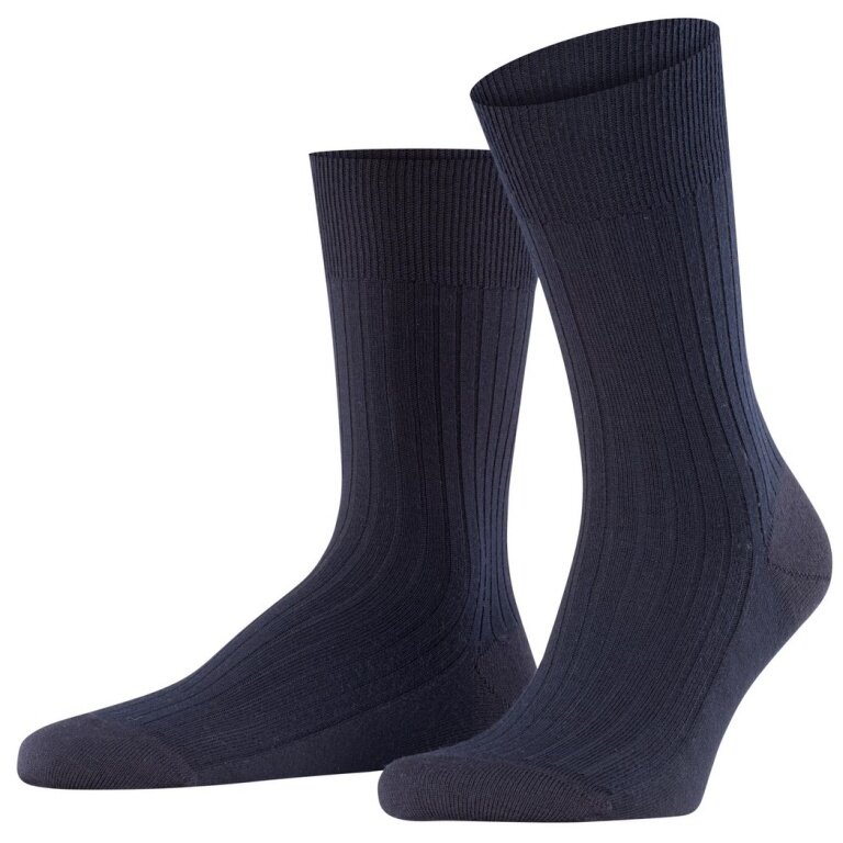 Falke Daily Sock Crew Bristol Pure (high-quality virgin wool) navy blue Men - 1 Pair