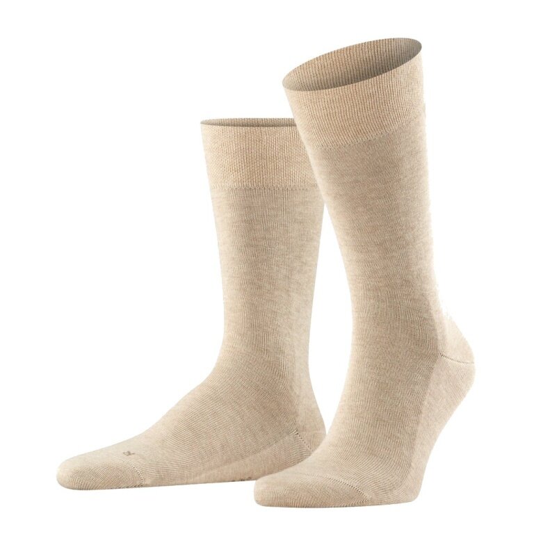 Falke Day Sock Crew Sensitive London NEW (pressure-free comfort waistband) sand brown Men - 1 Pair