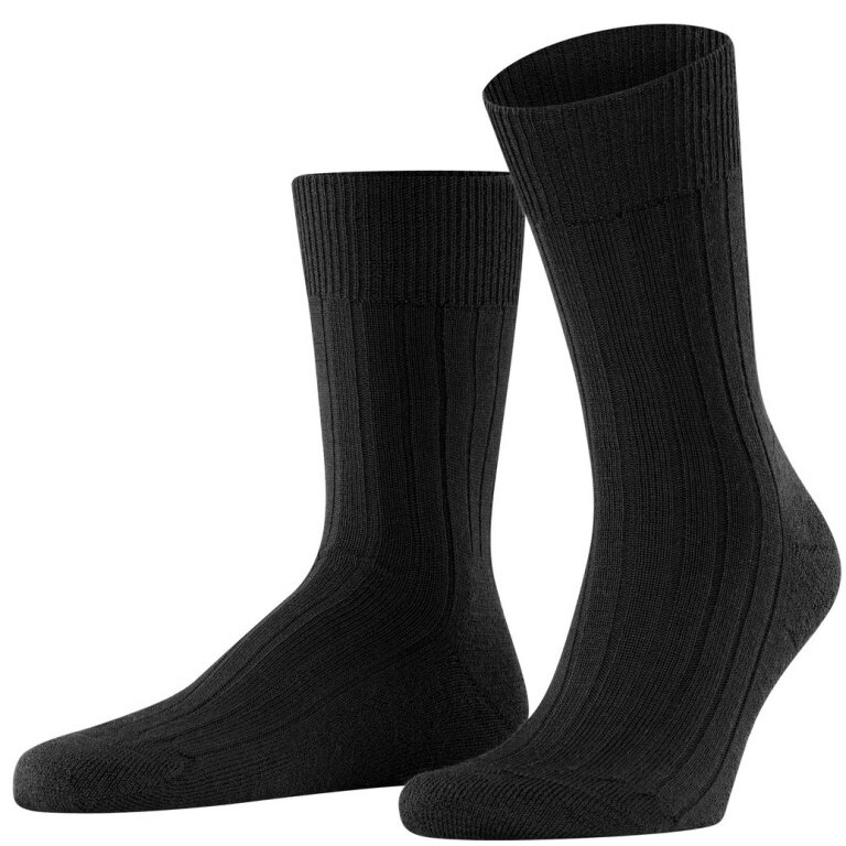 Falke Daily Sock Crew Carpet in Shoe (climate-regulating Merino wool) black Men - 1 Pair