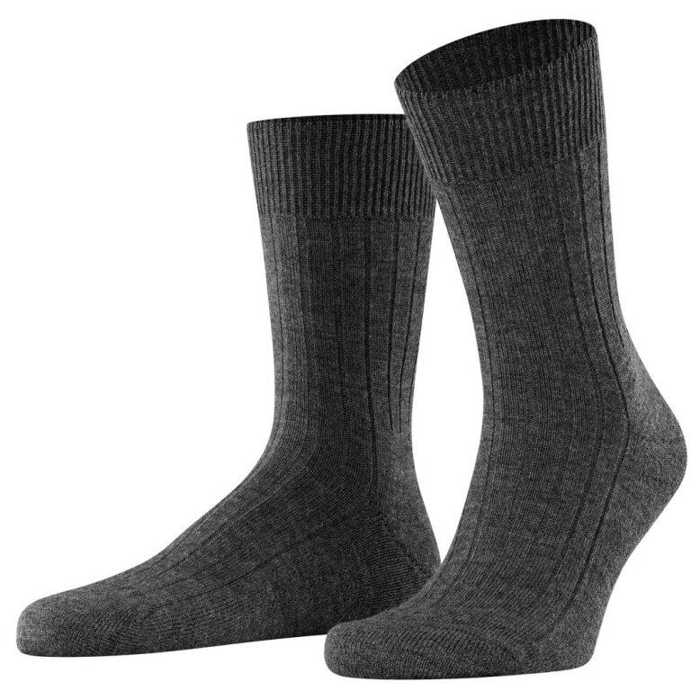Falke Day Sock Crew Carpet in Shoe (climate-regulating Merino wool) grey Men - 1 Pair