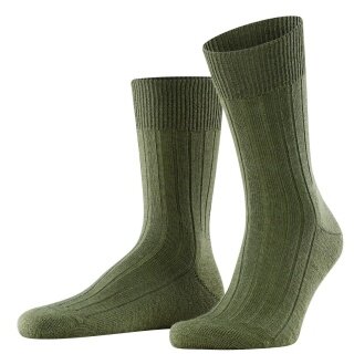 Falke Daily Sock Crew Carpet in Shoe (climate-regulating Merino wool) sage green Men - 1 Pair