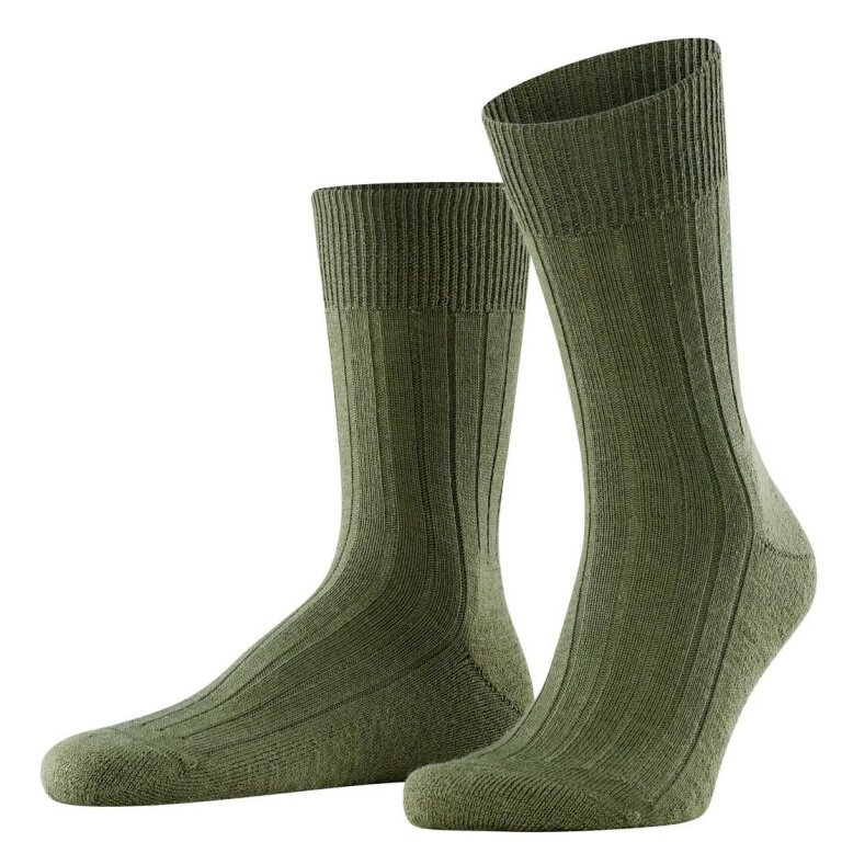 Falke Daily Sock Crew Carpet in Shoe (climate-regulating Merino wool) sage green Men - 1 Pair