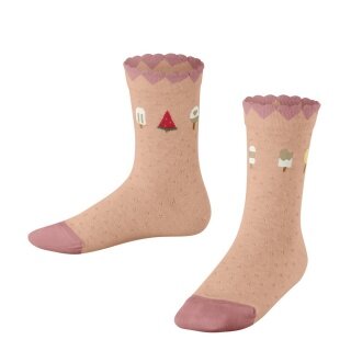 Falke Day Sock Ice Cream (sustainable cotton) coral red Children - 1 Pair