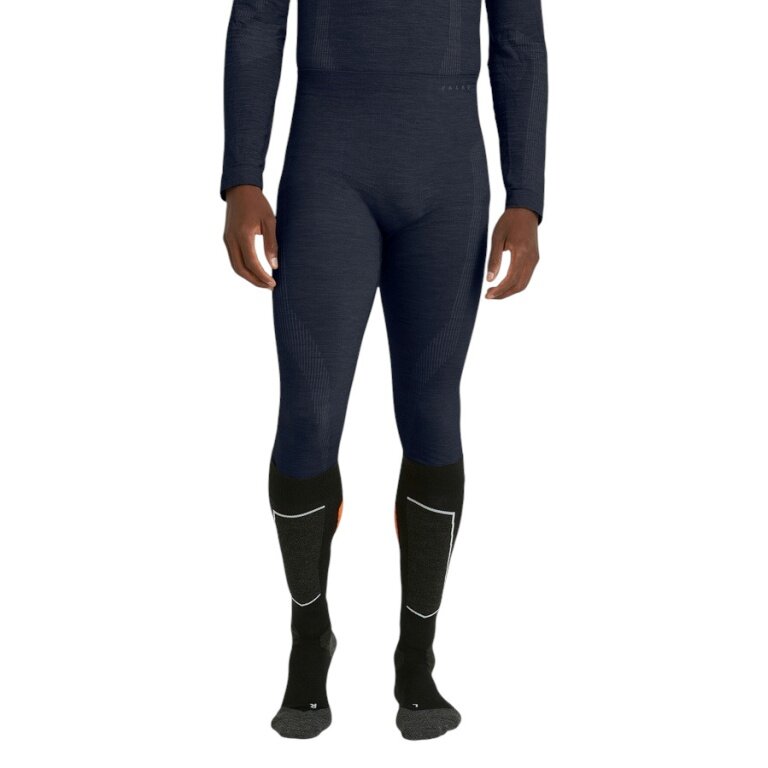 Falke Base Layer Tights Wool-Tech (excellent moisture management) long underwear space blue men's