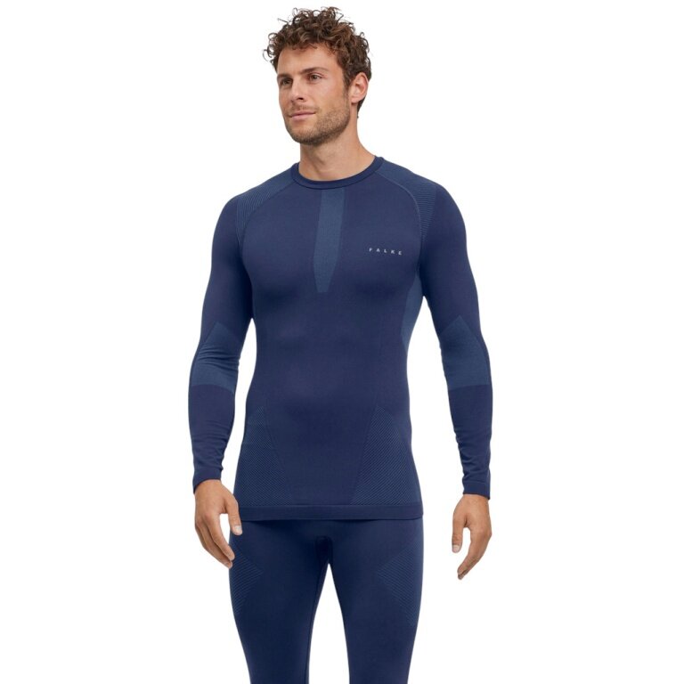 Falke Functional Underwear Long Sleeve Shirt Warm (perfect moisture and temperature regulation) blue men's