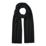 Falke winter scarf (fine merino wool) black 180cm x 30cm - 1 piece