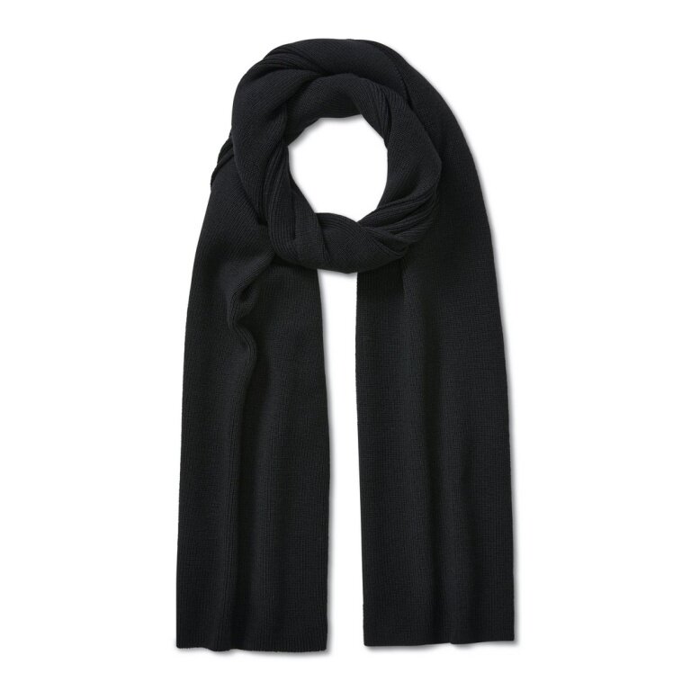 Falke winter scarf (fine merino wool) black 180cm x 30cm - 1 piece