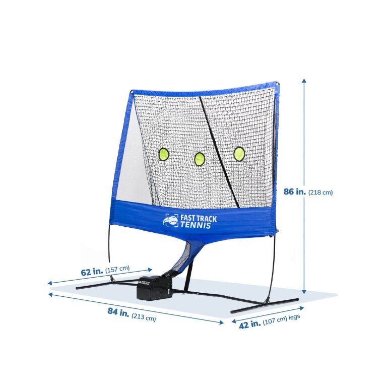 Fast Track Tennis Ball Machine (Net, 12 Balls)