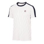 Fila Tennis T-shirt Stripes Jascha 2 (100% Polyester) white/navy blue men's
