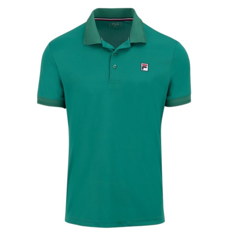 Fila Tennis Polo Hermano (100% recycled polyester, classic look) green men's