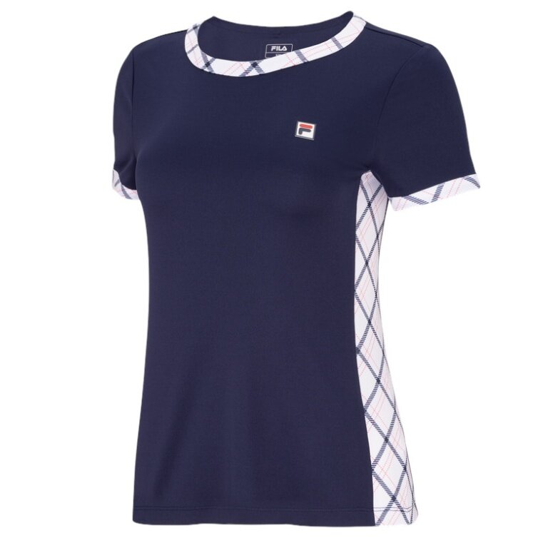 Fila Tennis Shirt Yamila (comfortable to wear) navy blue/white/red ladies