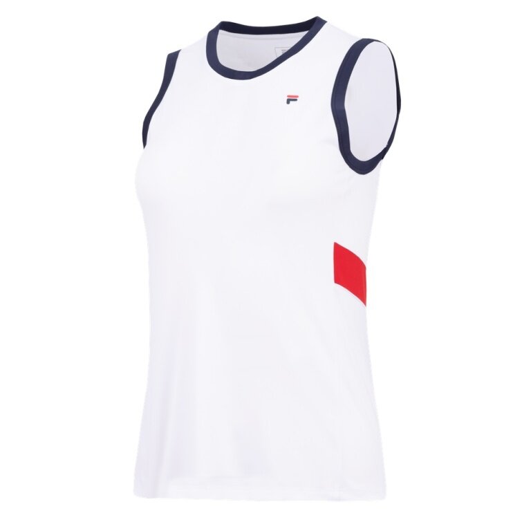 Fila Tennis Tank Top Lissy (100% Polyester) white/navy blue ladies