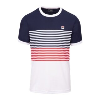 Fila Tennis T-shirt BB 1983 (recycled polyester) white/navy/red men's