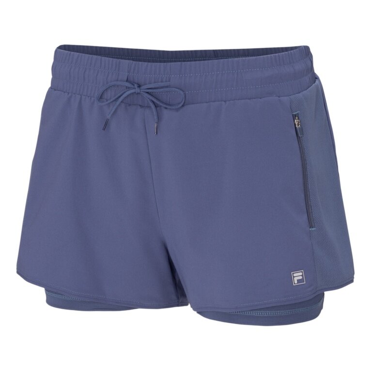 Fila Elea Short Tennis Shorts (with Inner Shorts) in Indigo Blue for Women