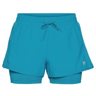 Fila Elea Short Tennis Shorts (with Inner Shorts) Short Teal Blue Ladies