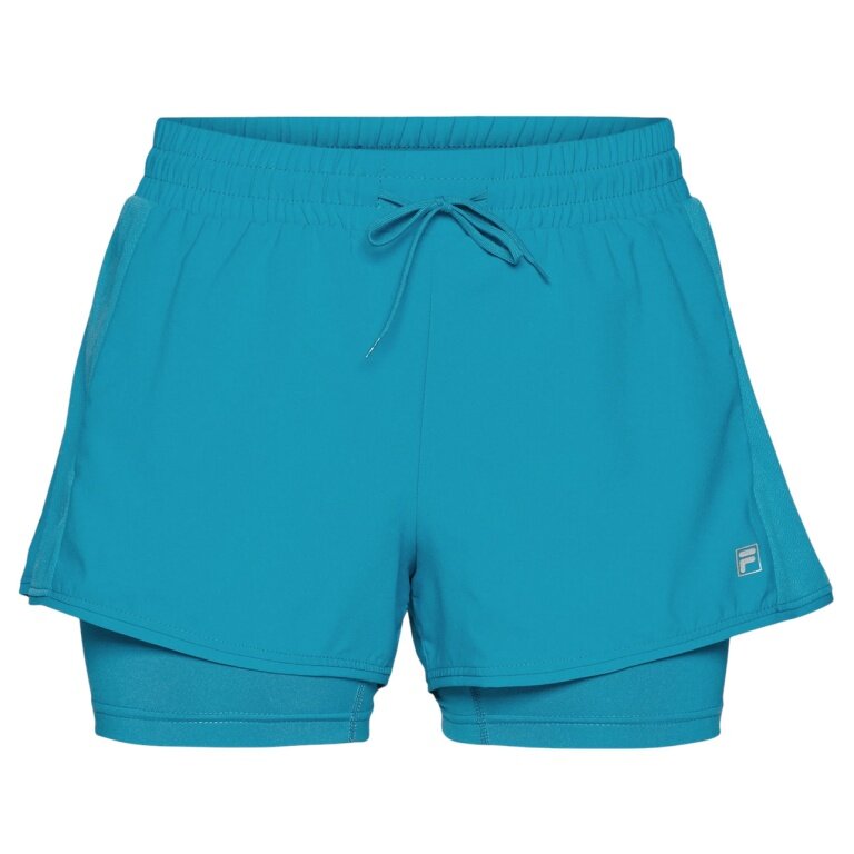 Fila Elea Short Tennis Shorts (with Inner Shorts) Short Teal Blue Ladies