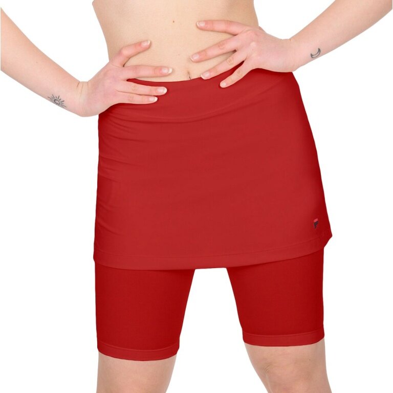 Fila Tennis Skort Nele with Inner Shorts (High Waist) Red Women
