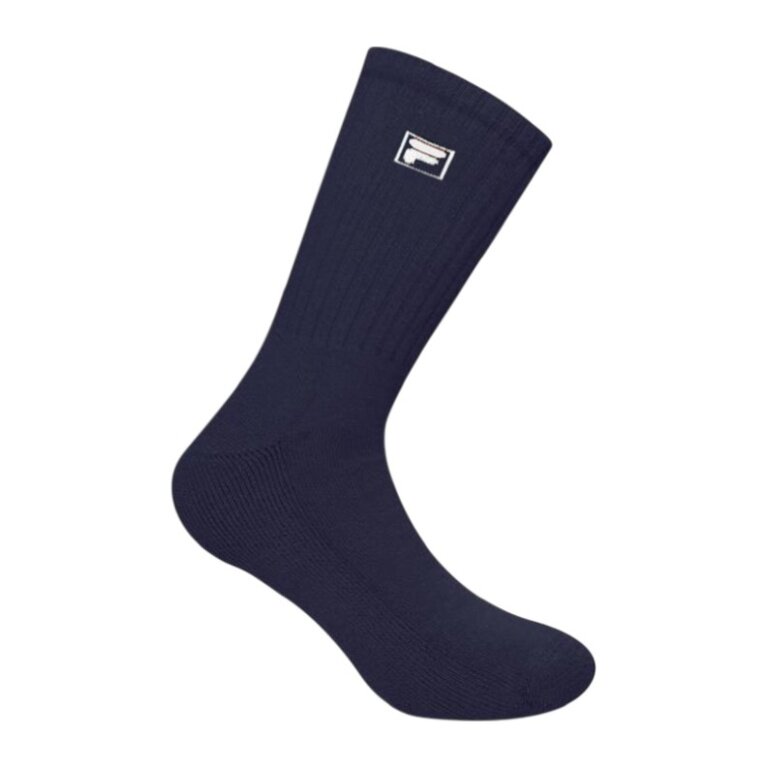 Fila Tennis Socks F-Box Sport Crew (Mixed Fabric) navy blue - 2 pairs