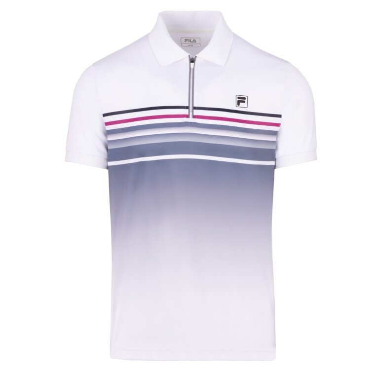 Fila Tennis Polo Diego (rec. Polyester) white/light grey men's