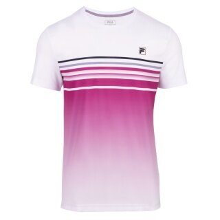 Fila Tennis T-shirt Miguel (recycled polyester) white/fuchsia men's